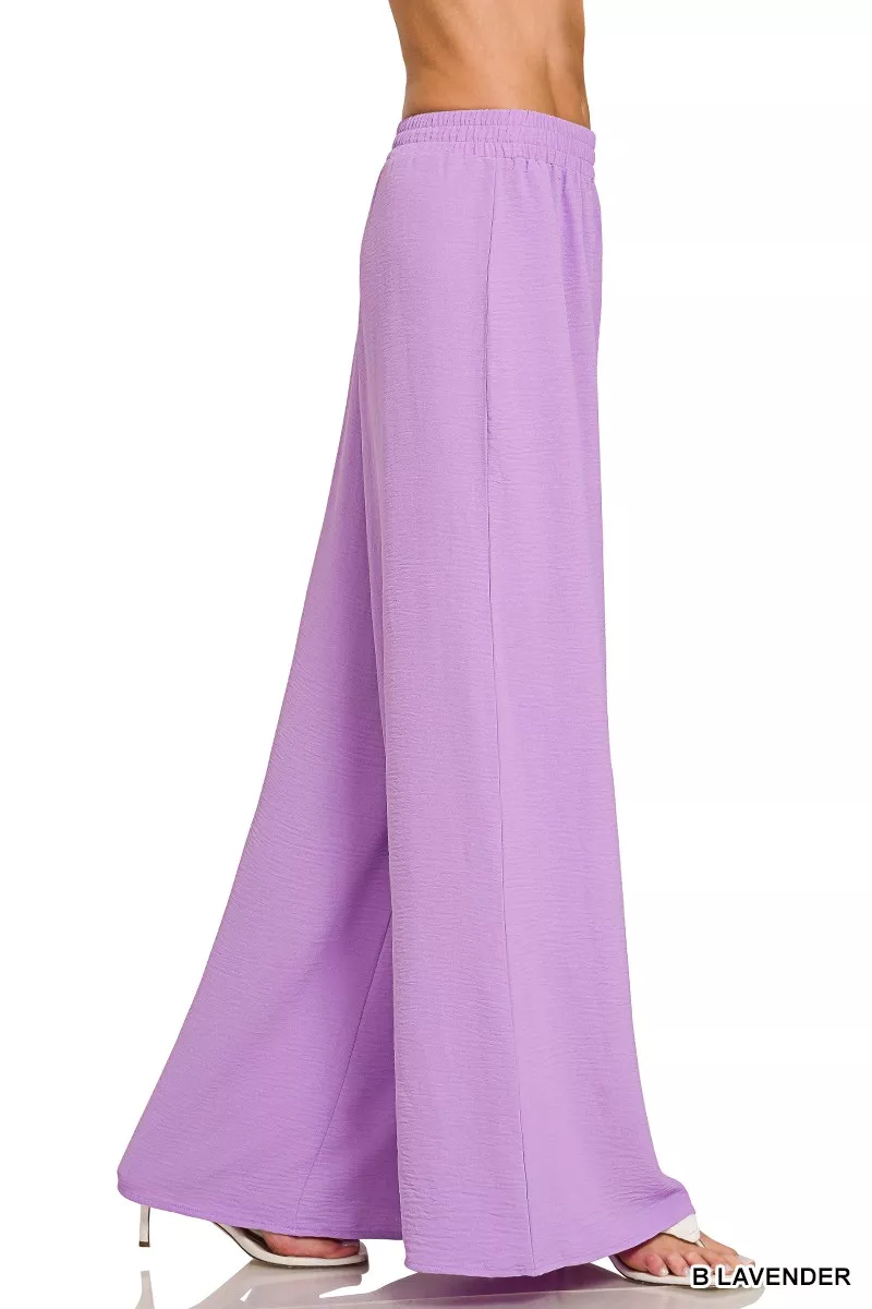 Zenana Woven Airflow Twisted Top & Wide Leg Pants Set - Image 4