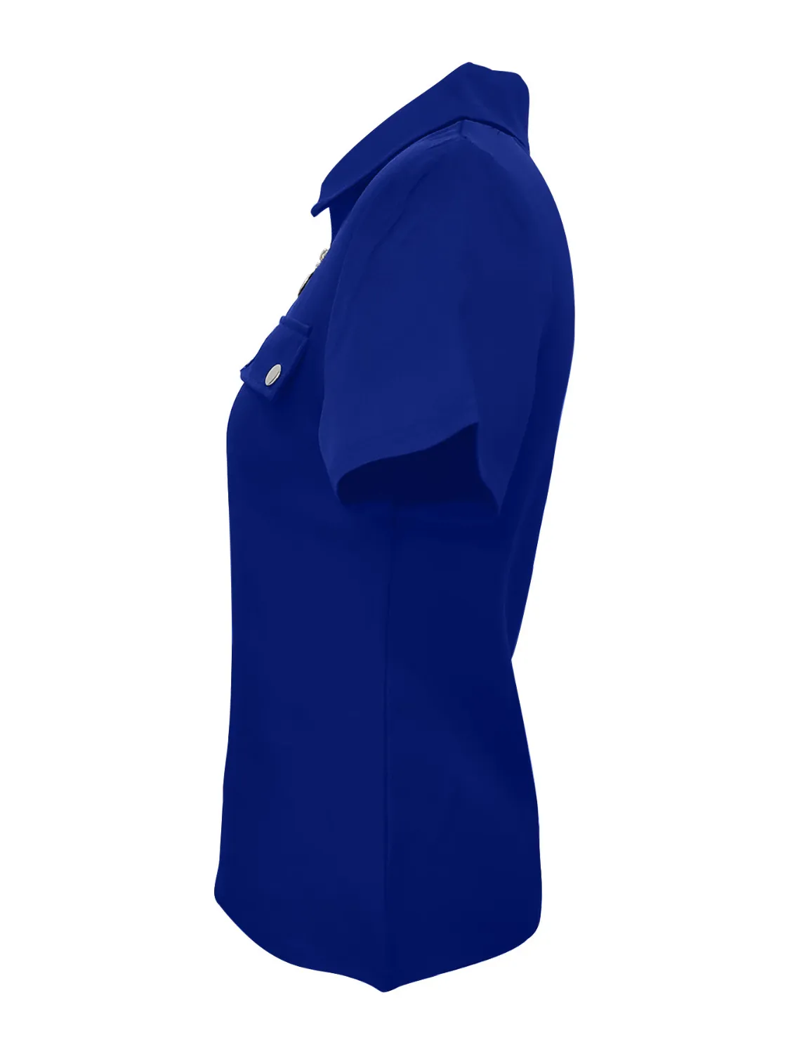 Zip Collar Short Sleeve Top - Image 12