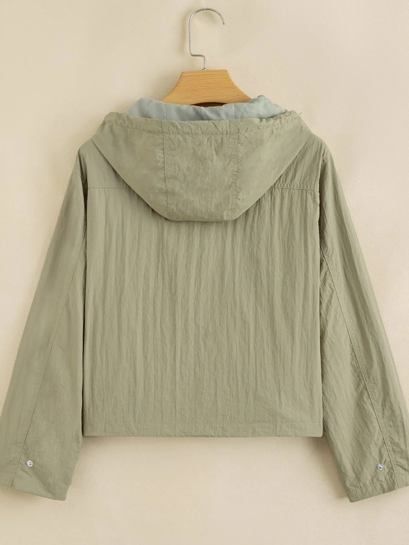 Zip Up Cropped Hooded Utility Jacket - Image 4