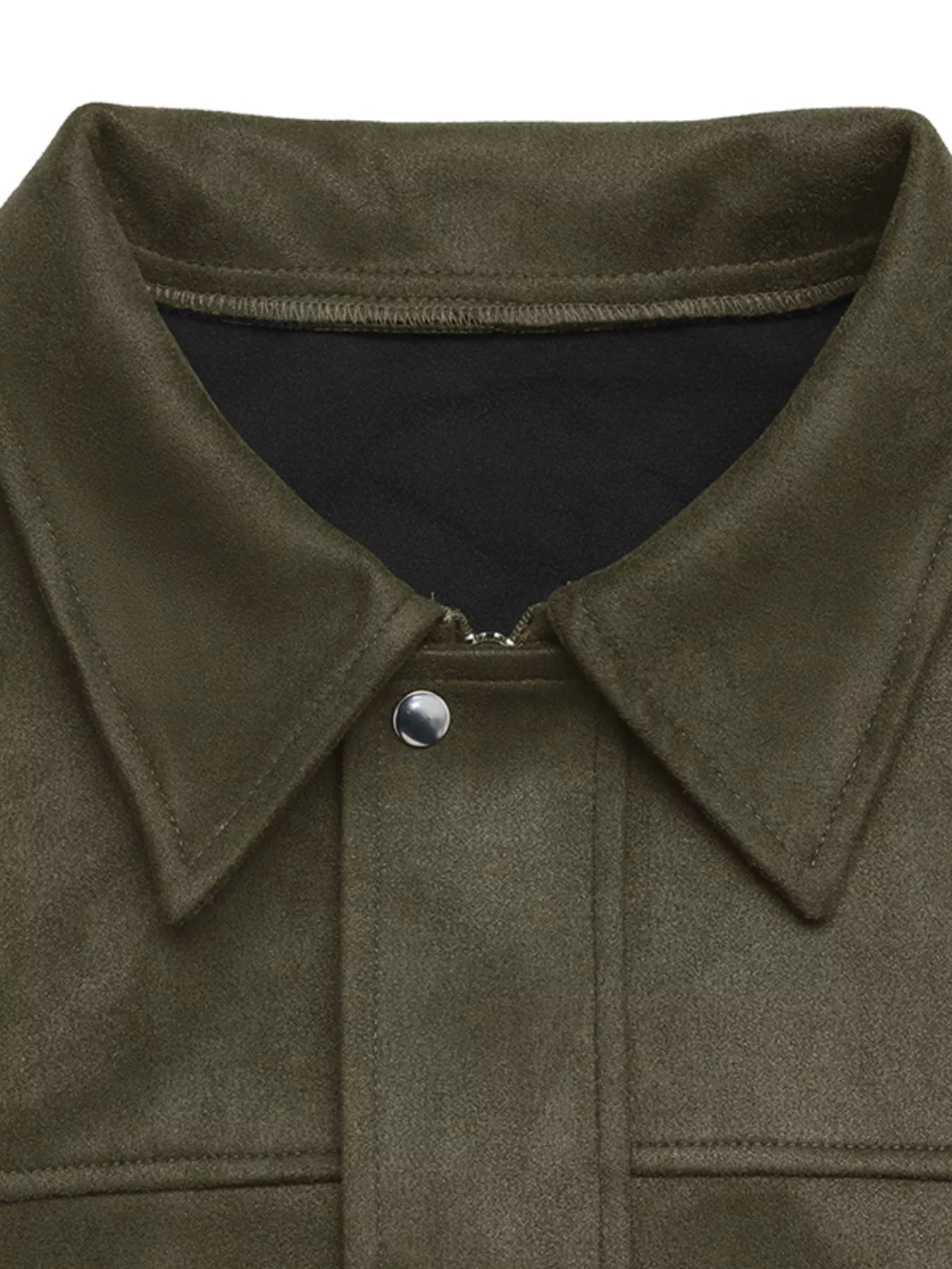 Zip Up Drop Shoulder Jacket - Image 6
