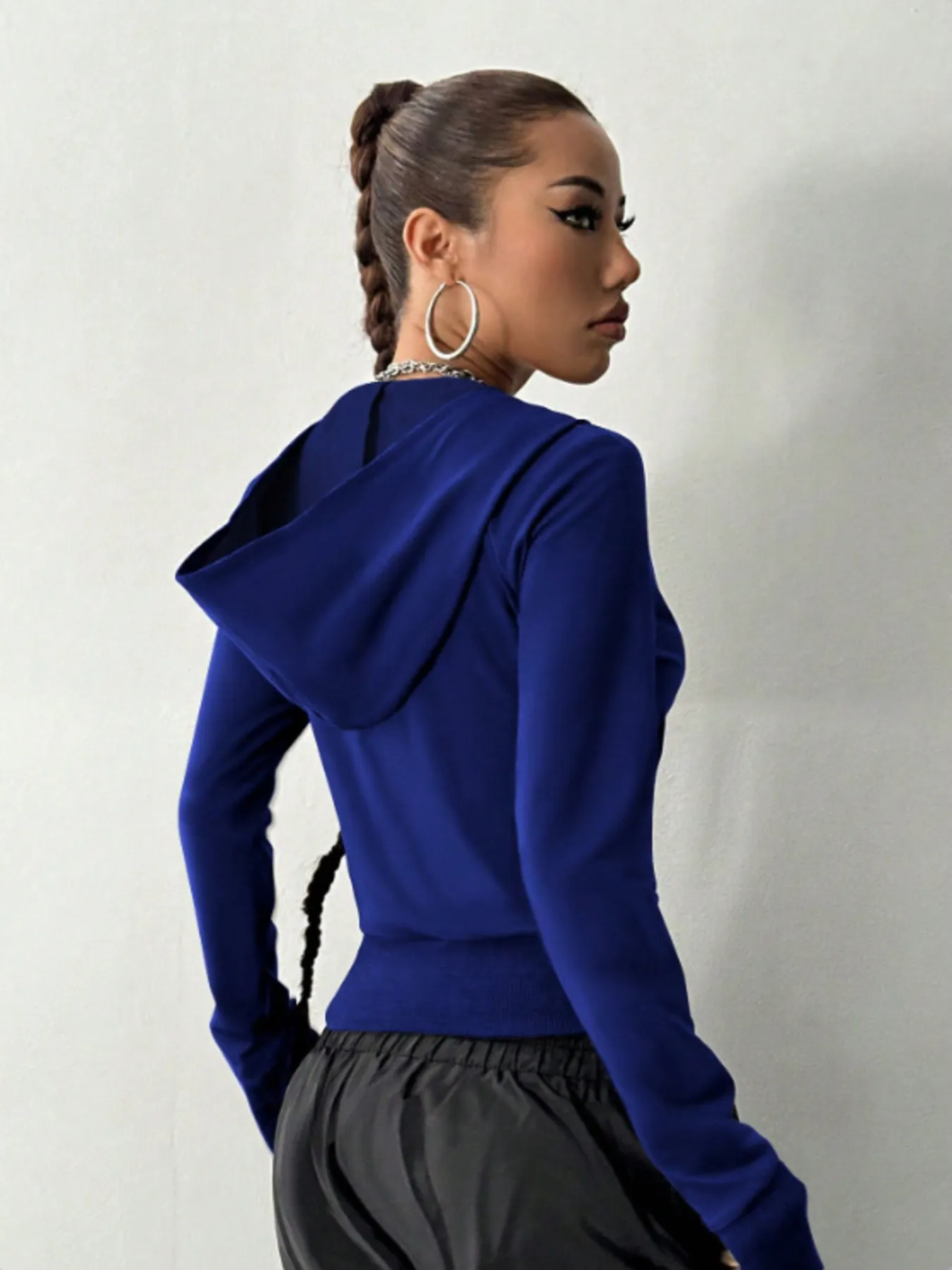 Zip-Up Long Sleeve Hoodie - Image 13