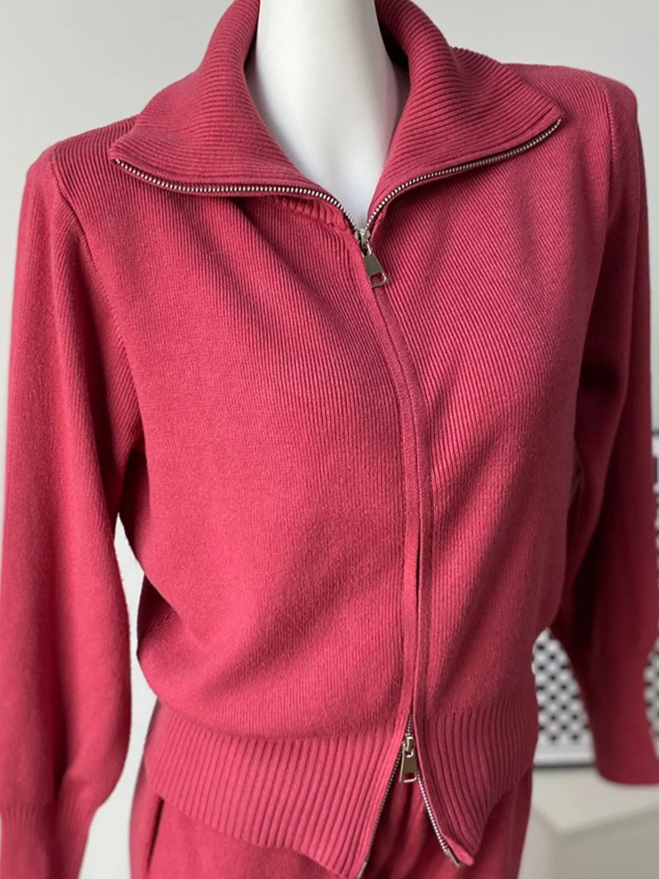 Zip Up Outerwear and Wide Leg Pants Set - Image 23