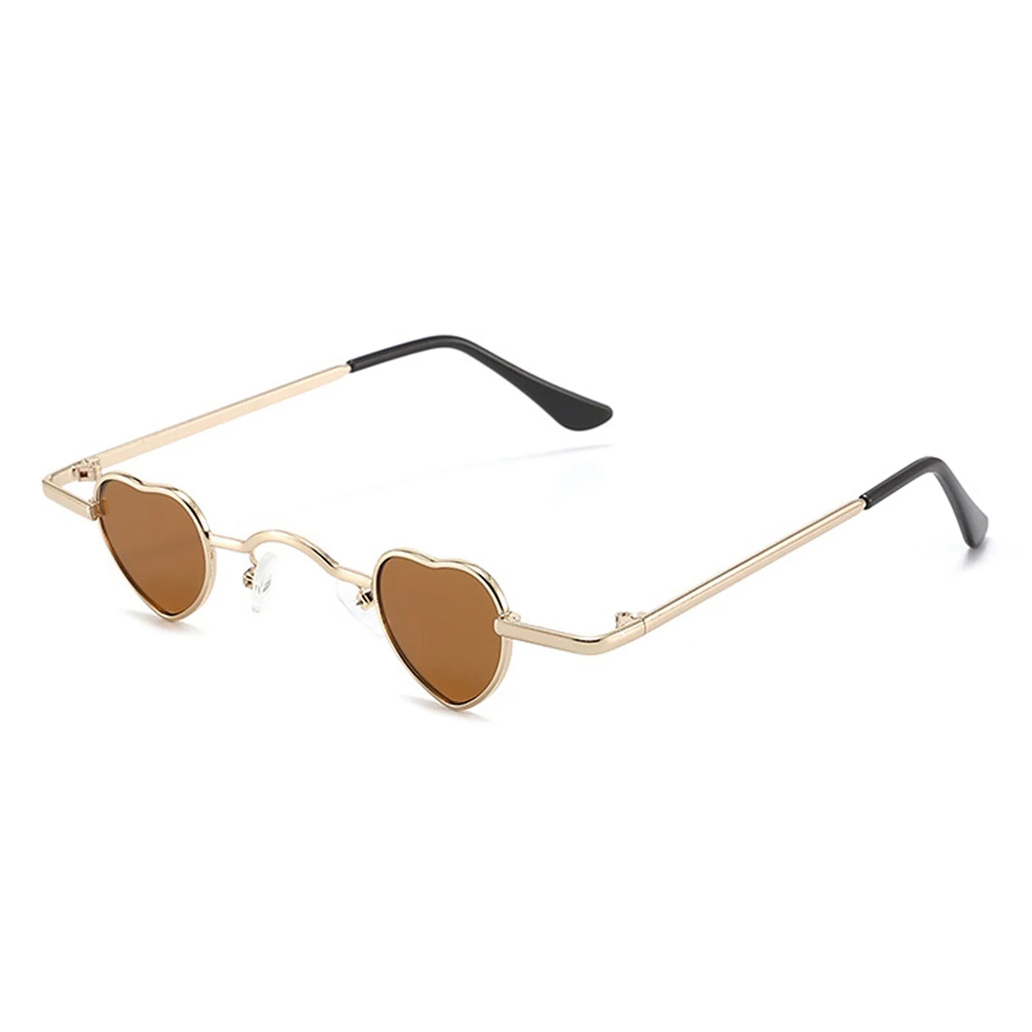 Zyral - Metal Heart Shaped Tinted Mini Color Pop Sunglasses - Image 3