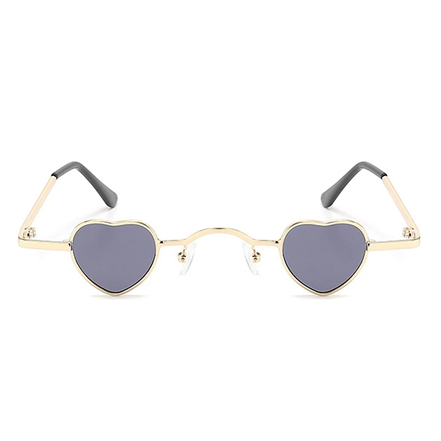 Zyral - Metal Heart Shaped Tinted Mini Color Pop Sunglasses - Image 4