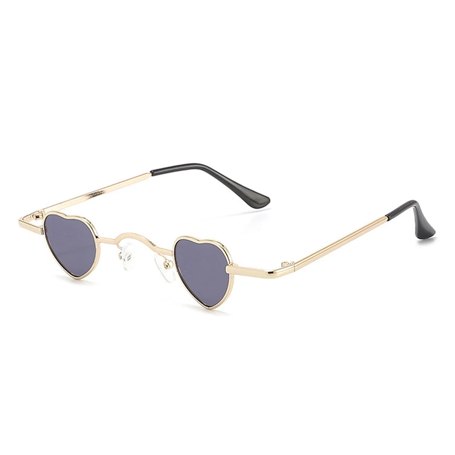 Zyral - Metal Heart Shaped Tinted Mini Color Pop Sunglasses - Image 5