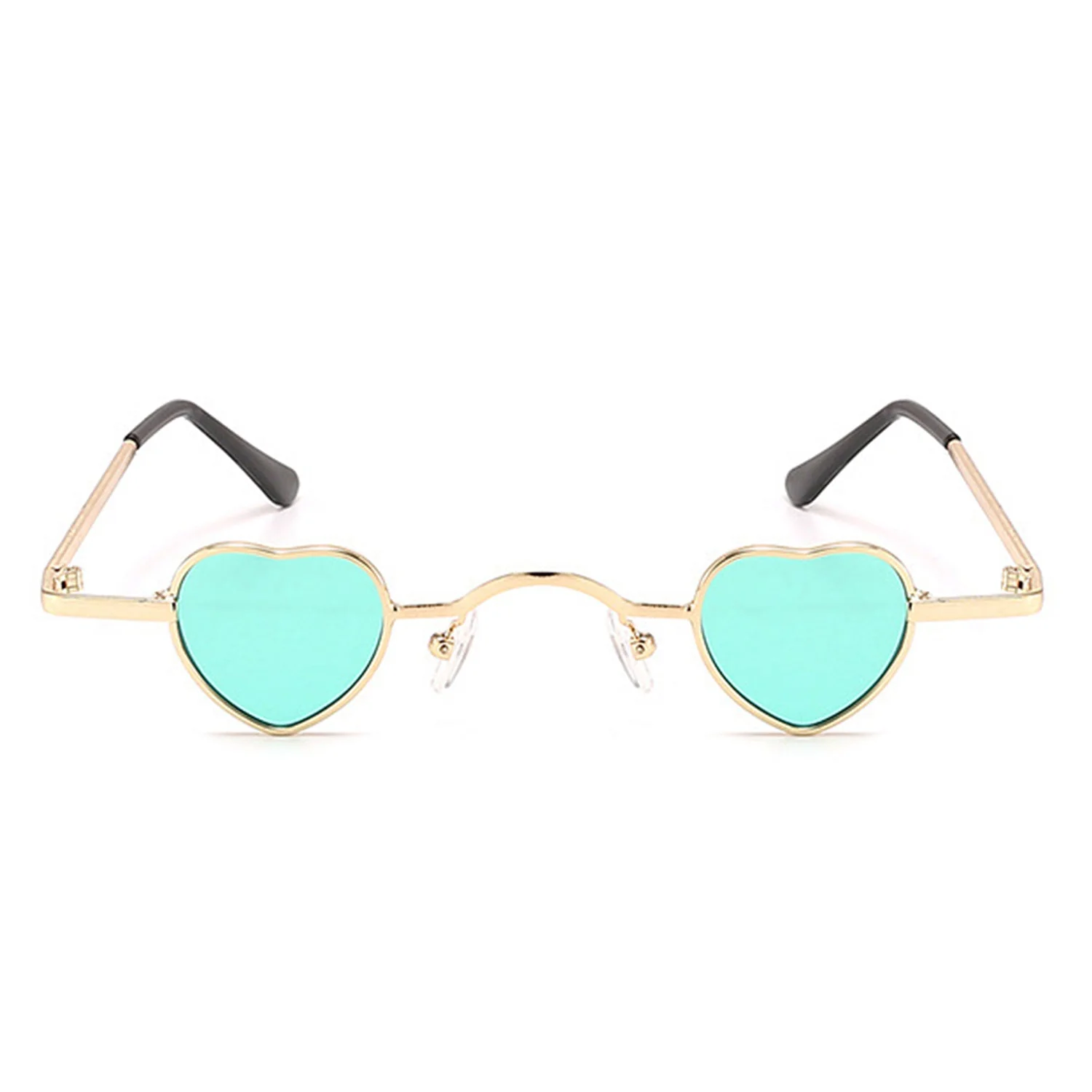 Zyral - Metal Heart Shaped Tinted Mini Color Pop Sunglasses - Image 9